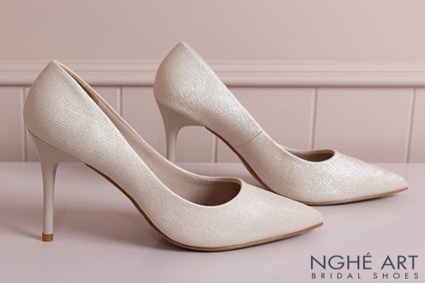 Giày cưới Nghé Art basic 10 phân nhũ vàng 377-10P-NHU-VANG - Vàng champagne - 10 phân